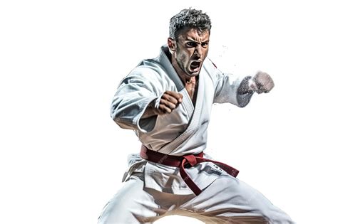 Premium AI Image | karate fighter isolated on white background