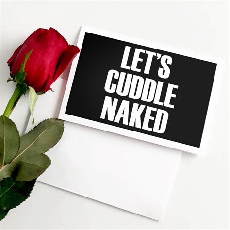 Printable Naughty Card Let S Cuddle Naked Card For Him Blank Card