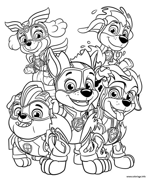 Coloriage Super Pat Patrouille Mighty Pups Dessin Pat Patrouille La