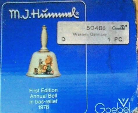 Goebel Hummel First Edition Annual Bell In Bas Relief Hum Boy