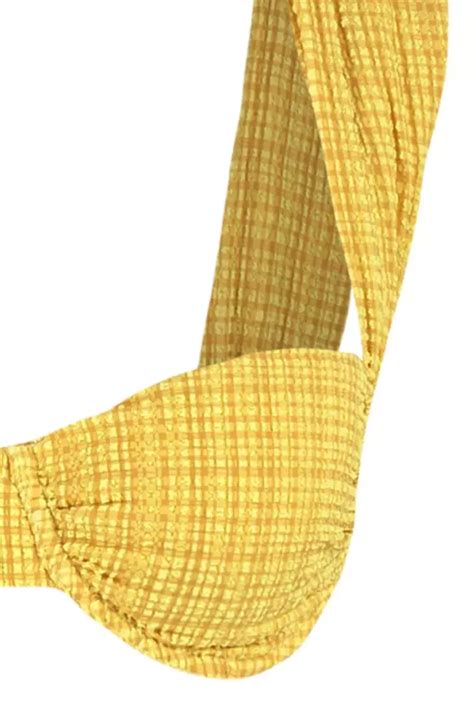 Trendyol Gingham Textured Underwire Bikini Tops Buy Trendyol