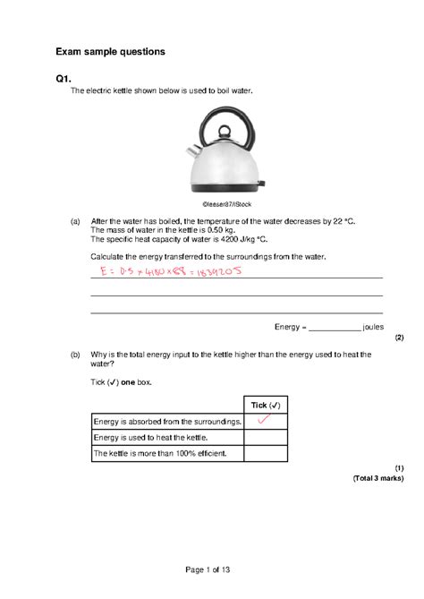 Year 9 Science Exam Papers 2012 12