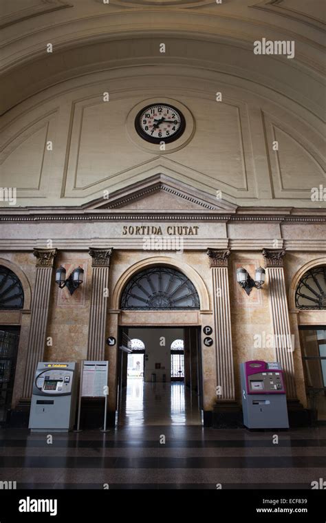 Barcelona Franca train station interior in Barcelona, Catalonia, Spain ...