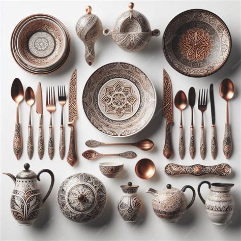Premium Photo | A Set of Bosnian Coffeehouse Setup Turkish Coffee Pots