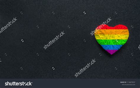 Knitted Heart Lgbt Gay Rainbow Flag Stock Photo Shutterstock