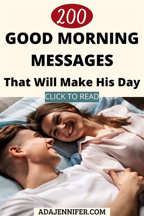 200 Good Morning Messages For Him To Make Him Smile Make His Morning