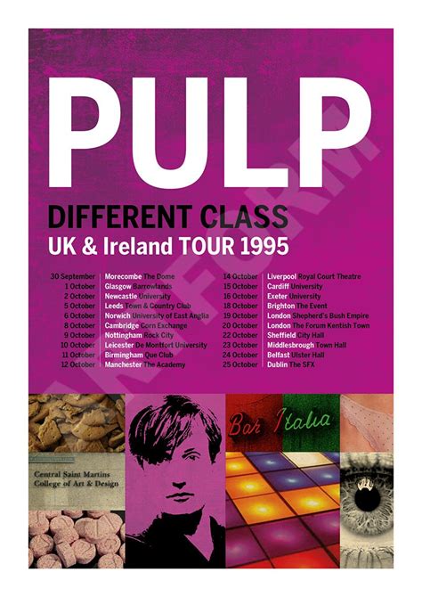 Pulp Different Class Reimagined Tour Poster Sold By Faizan Khan Sku 40343702 25 Off Printerval