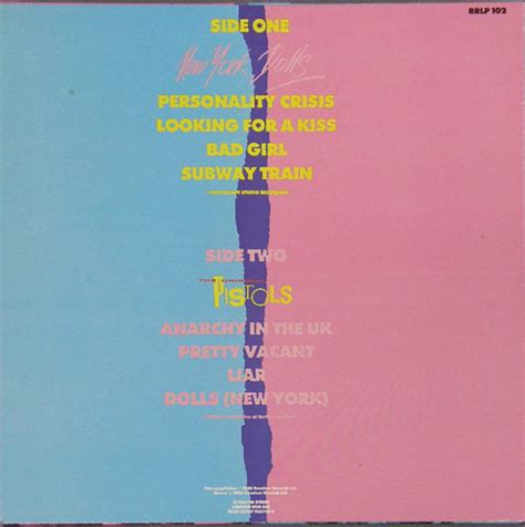 New York Dolls Sex Pistols After The Storm Recycled Records Lp