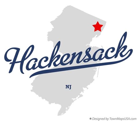 Map of Hackensack, NJ, New Jersey