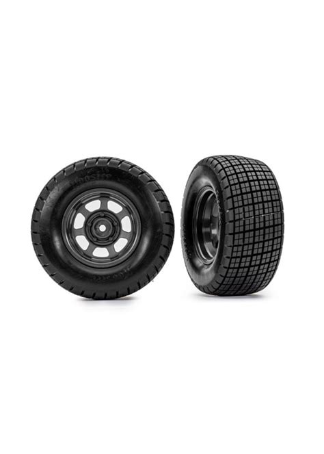 Traxxas 10473 Dirt Oval Hoosier Tires And Wheels 2wd Front Hub Hobby