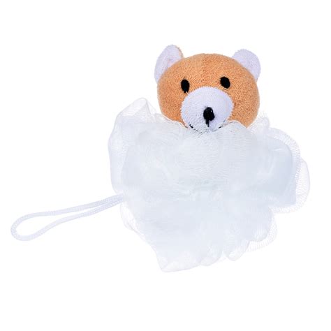 Мочалка для душа "Бант" с игрушкой, 15х10х10 см, soft (зайка, мишка ...
