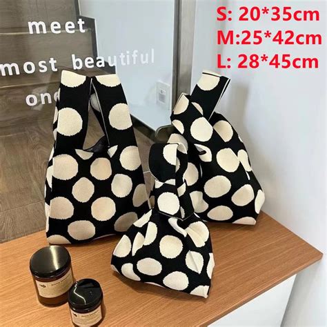 Polka Dot Tote Bags Set Of Three On Luulla