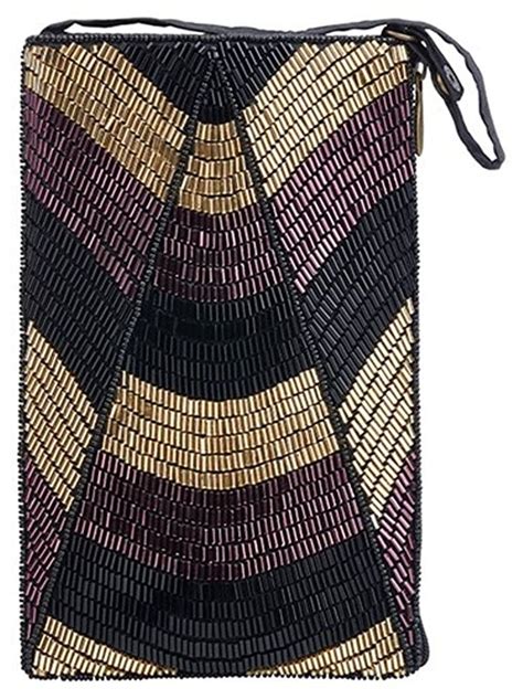 Bamboo Trading Company Cell Phone Or Club Bag Purple And Gold Cell