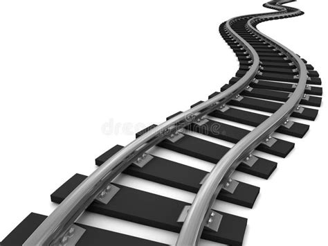 Curved Endless Train Track. Vector Stock Vector - Illustration of ...