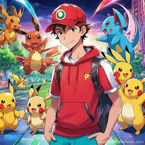 Young Adult Male Pokemon Trainer Portrait Stable Diffusion Online