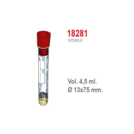 Provetta Sierogel Con Tappo A Pressione Ed Etichetta 13x75 Mm 4 5