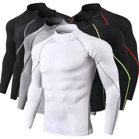 Мужская компрессионная футболка Nike для бега из полиэстера | AliExpress