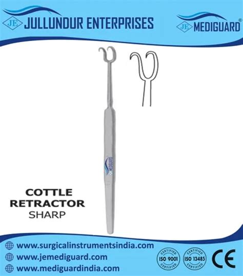 mediguard stainless steel cottle retractor sharp  piece