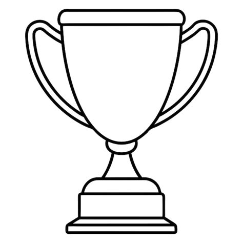 premium vector trophy outline coloring book page  art