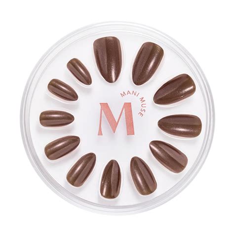 Amazon.com: Mani Muse Brown Glazed Press-On Nails – 30 Reusable, Long