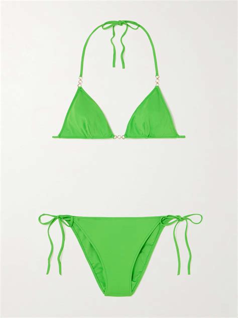 LIDO Sessantaquattro Chain Embellished Triangle Bikini NET A PORTER