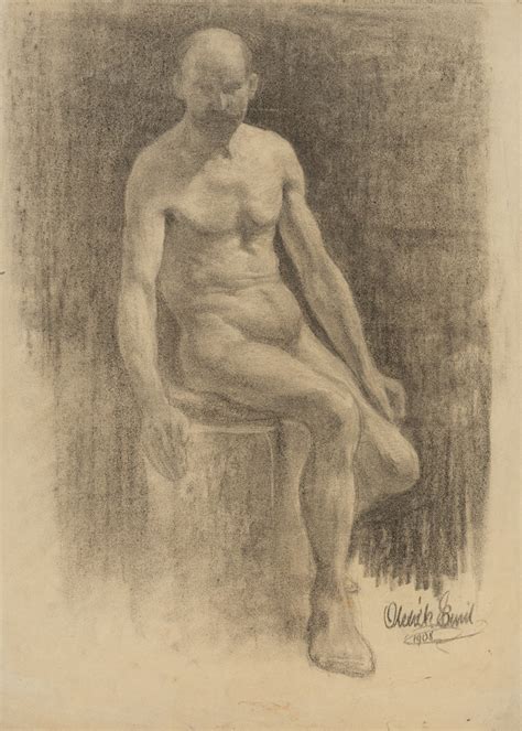 Study of Male Nude by Emil Alexay Olexák Artvee