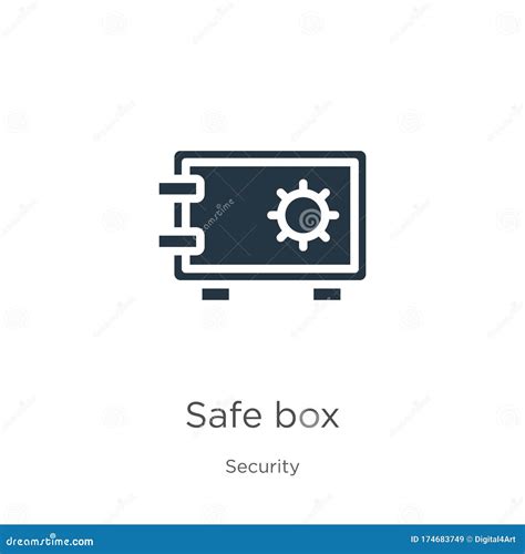 安全框图标矢量图 白色背景中突显安全收藏的时髦的平面保险箱图标 矢量图可以是 向量例证 插画 包括有 财务 棚车 174683749