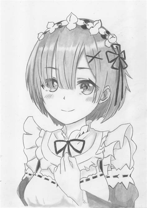 Drawing Cute Anime Girl Rem Re Zero My Anime Art Drawing Flickr