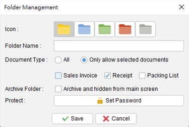 folder management quick receipt  center