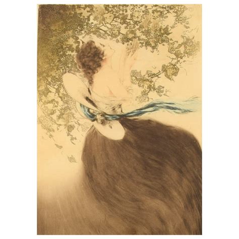 Louis Icart Etching On Paper Half Naked Woman Picking Apples For Sale