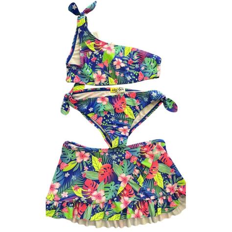 Bikini De Infantil Ni A Y Pareo Estampado