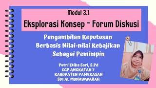 Eksplorasi Konsep Forum Diskusi Modul 3 1 CGP Angkatan Doovi