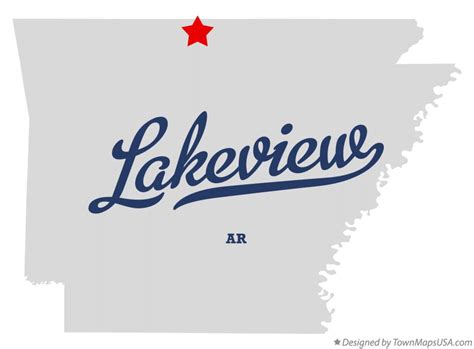 Map Of Lakeview Baxter County Ar Arkansas