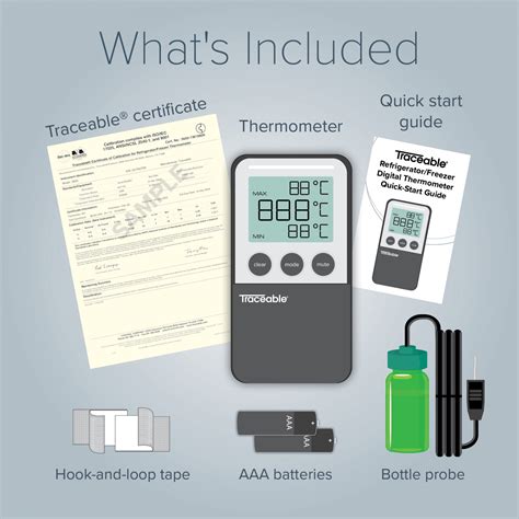 Traceable Fridge Freezer Digital Thermometer With Bottle Probe