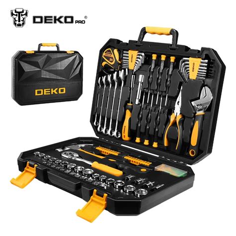 DEKOPRO 128 Pcs Hand Tool Set General Household Hand Tool Kit With