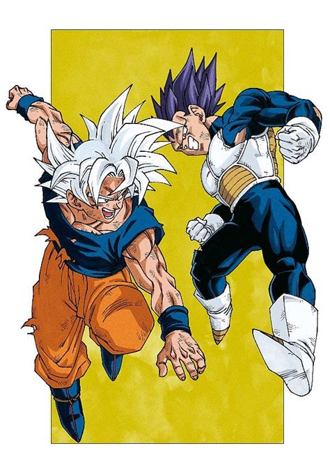 Goku Mui Y Vegeta Ultra Ego Dragon Ball Art Anime Dragon Ball Super