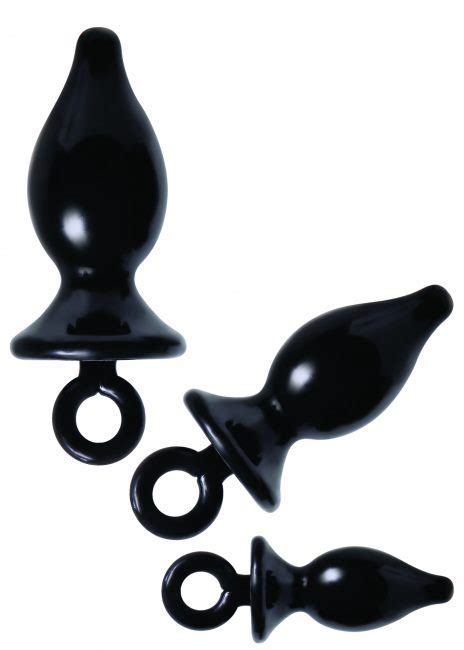 Anal Training Kit Black Butt Plugs Mq
