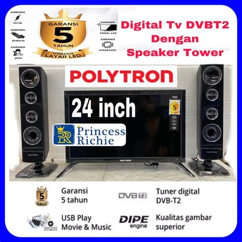 Jual Polytron Digital Led Tv Inch Pld Tv Dengan Speaker Tower