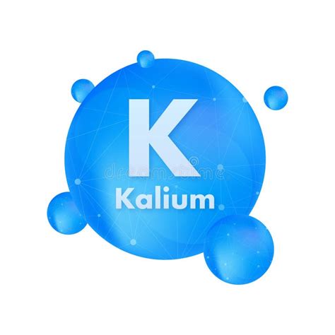 Mineral K Kalium Blue Shining Pill Capsule Icon. Vector Stock ...