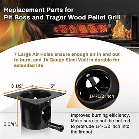 Snapklik Auger Motor Grill Induction Fan Kit Fire Burn Pot And Hot Rod Ignitor Traeger