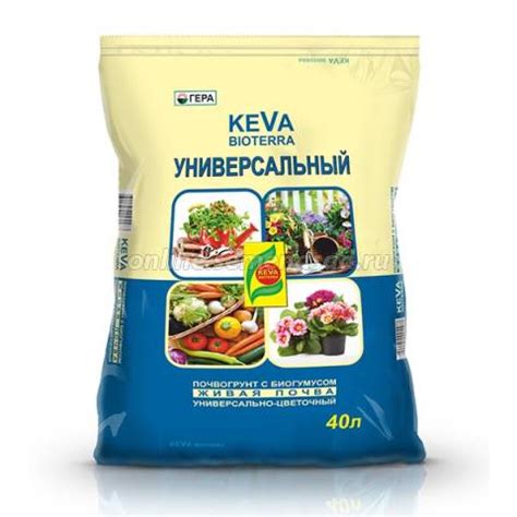 Keva Bioterra Грунт универсальный с биогум. 40л Гера из каталога Грунты ...