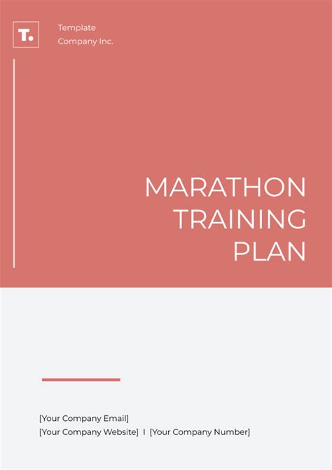 Free Marathon Training Plan Template Edit Online And Download