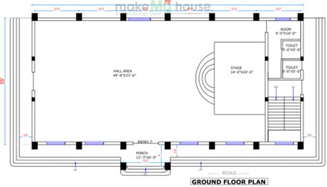 banquet hall layout  structure dwg design  vrogueco