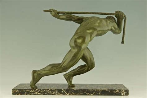 Art Deco Bronze Sculpture Of A Male Nude By Maurice Guiraud Rivi Re