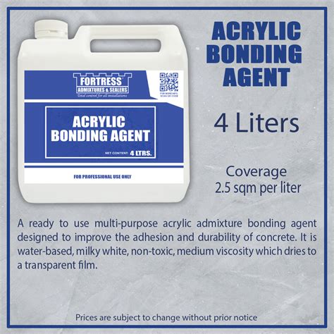Acrylic Bonding Agent 4l Gt Stone Works Shop