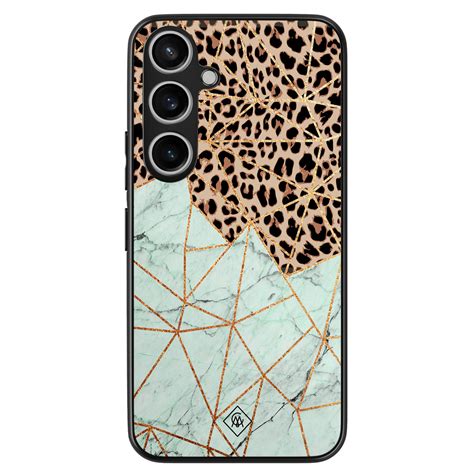 Casimoda Samsung Galaxy A55 hoesje - Luipaard marmer mint - Casimoda.nl