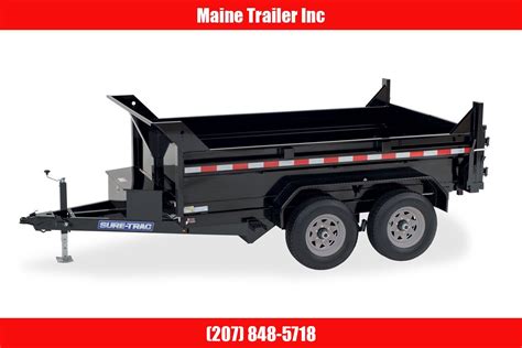 2024 Sure Trac 6 X 12 Sd Low Profile Dump Trailer 10k Single Ram In
