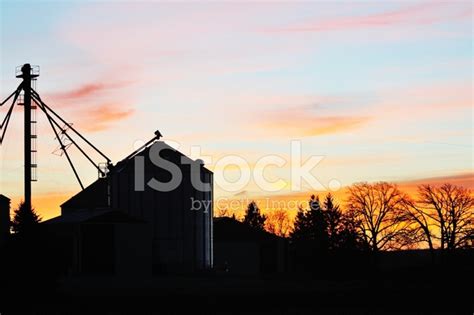 Grain Bin Silhouette Stock Photo | Royalty-Free | FreeImages