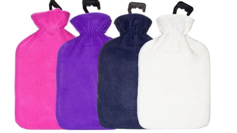 Cassandra Hot Water Bottle With Plain Coloured Fleece Cover L Amazon