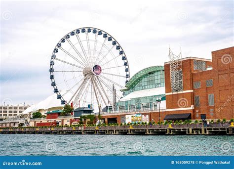 Navy Pier Ferris Wheel in Chicago Late Morning , Hicago , Illinois , United States of America ...